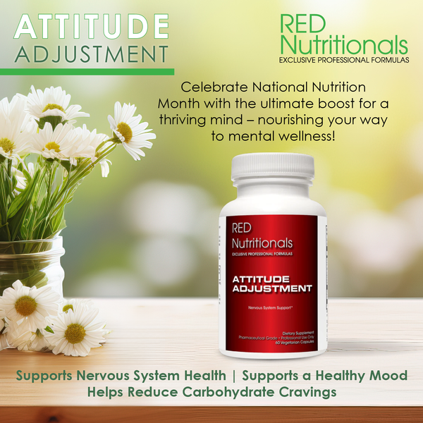 Discover how Attitude Adjustment supports nervous system health, uplifts mood, enhances neurotransmitter synthesis, and may help reduce carbohydrate cravings.